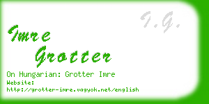 imre grotter business card